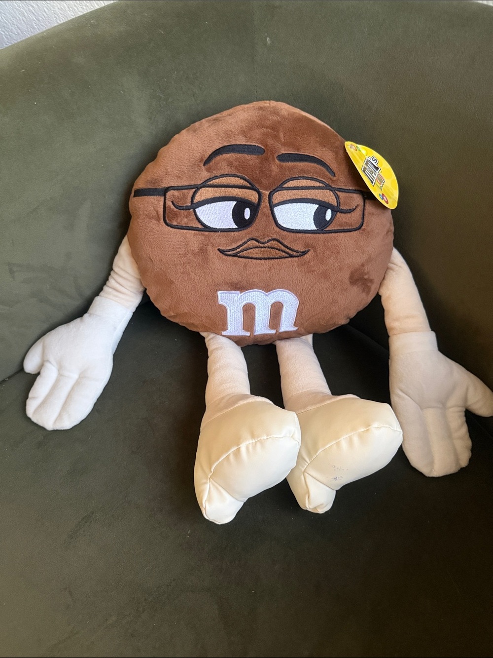 M&M'S Brown Plush Character Pillow